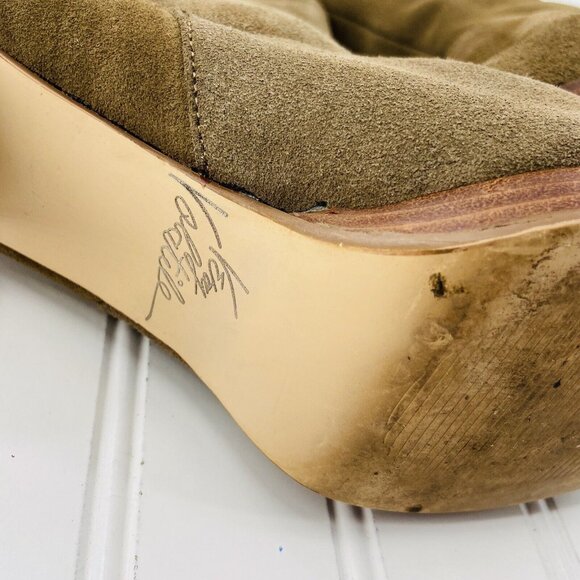 Very Volatile Boots Heeled Suede Leather Wool Lined size 8 - Picture 5 of 7